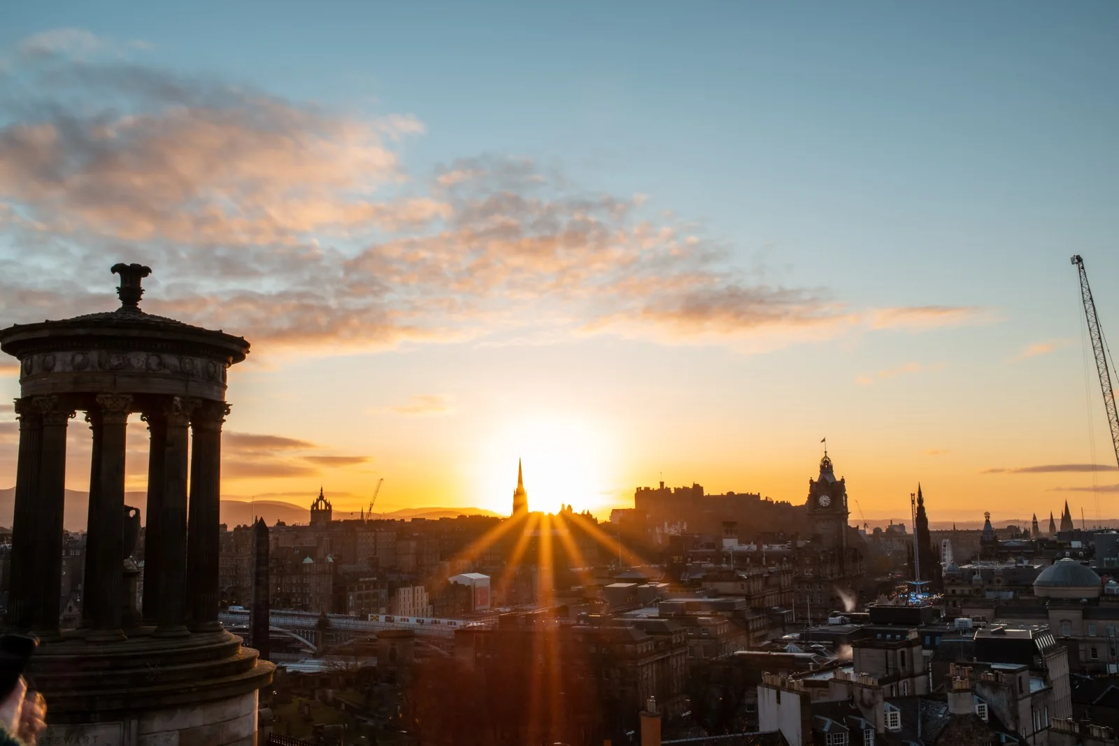 Calton Hill in golden light