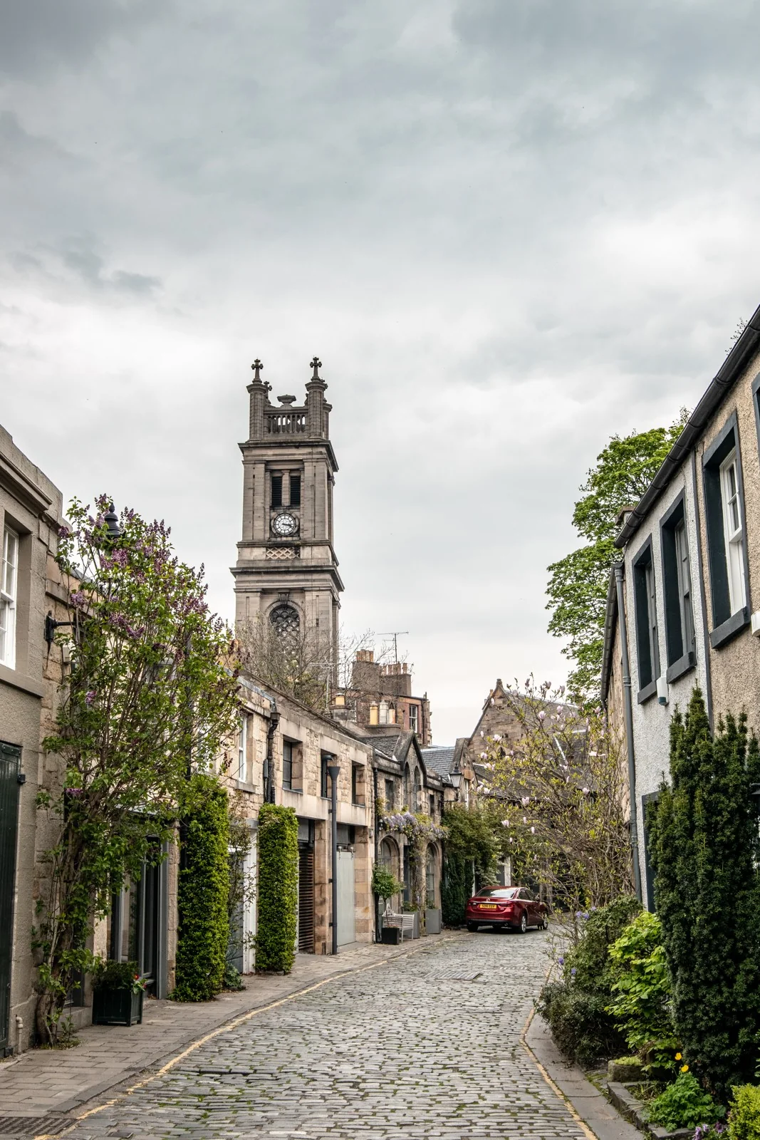 Quiet cobbled street