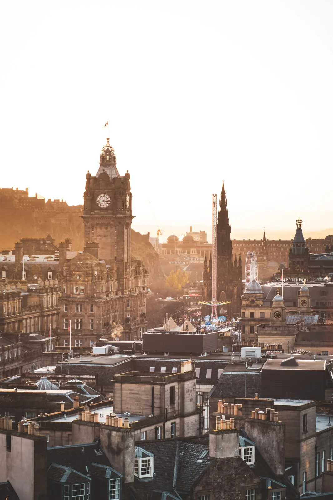 Edinburgh in amber light