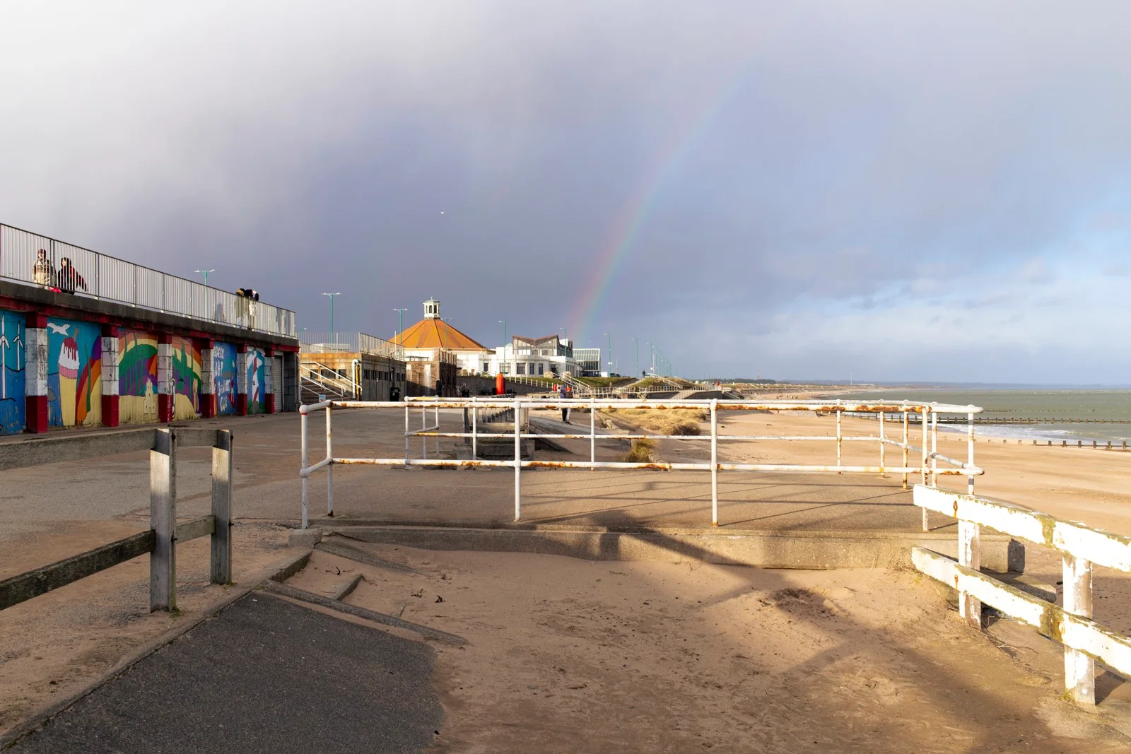 Rainbow on the Aberdeen seafront